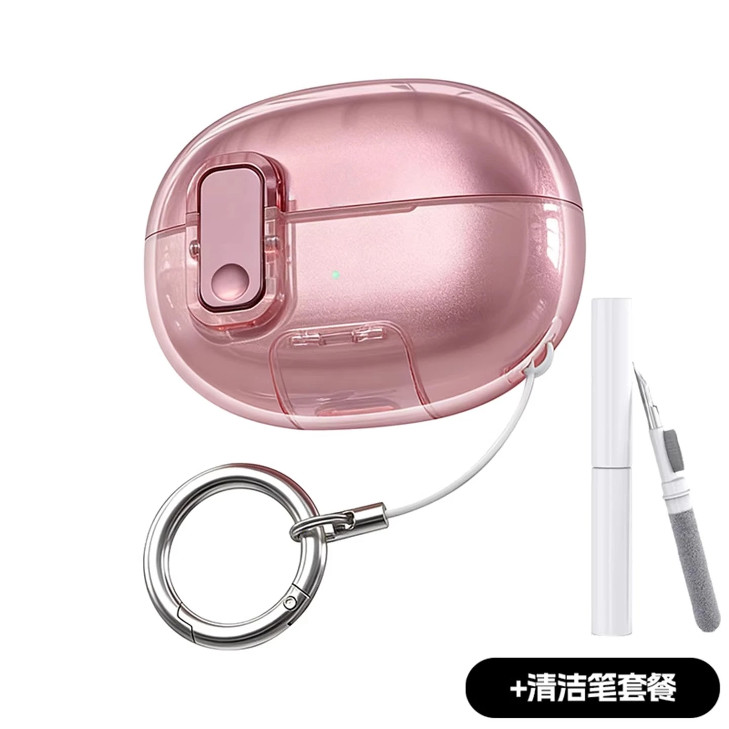 Secure Lock Clear Black Case For Shokz OpenDots One E310 Anti-drop Soft TPU Cover With Secure Lock Cleaning Pen Complete Earbud