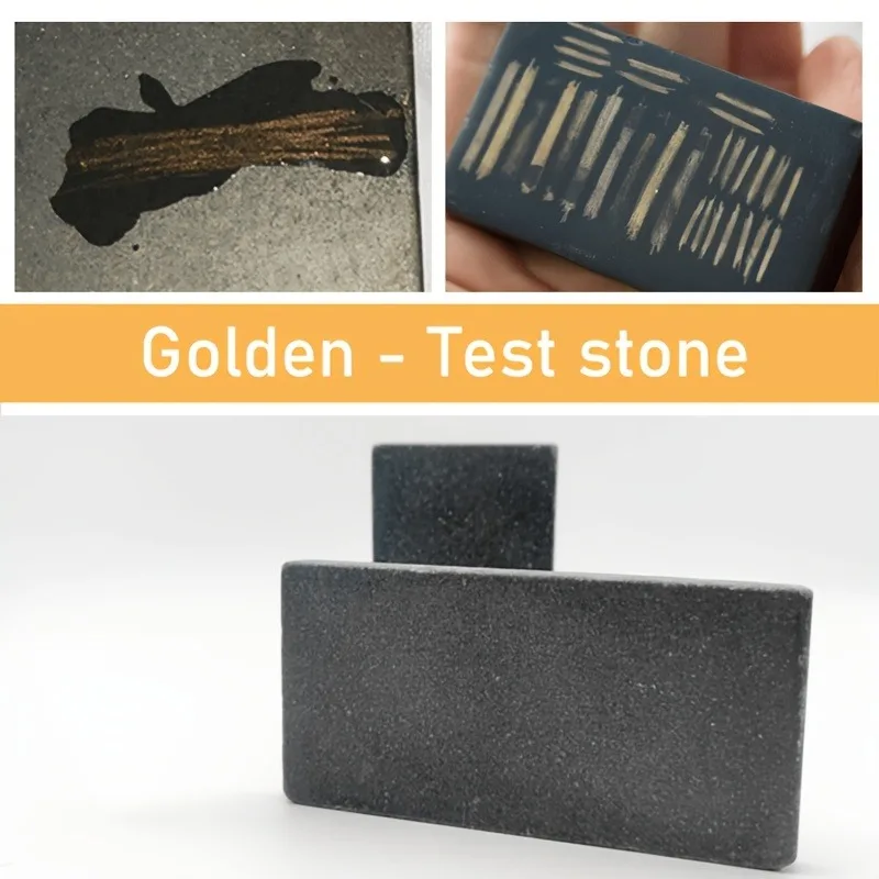 Gold Testing Stone & Acid Solution Kit for 10K/14K/18K/22K/24K Gold, Portable Precious Metal Detector Tool for Jewelry Testing