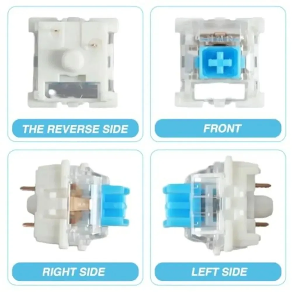 20/50/100pcs Keyboard Switch Keyboard Clicker Key Replacement 3 Pin Tactile Switch Plastic For Replacement Accessories