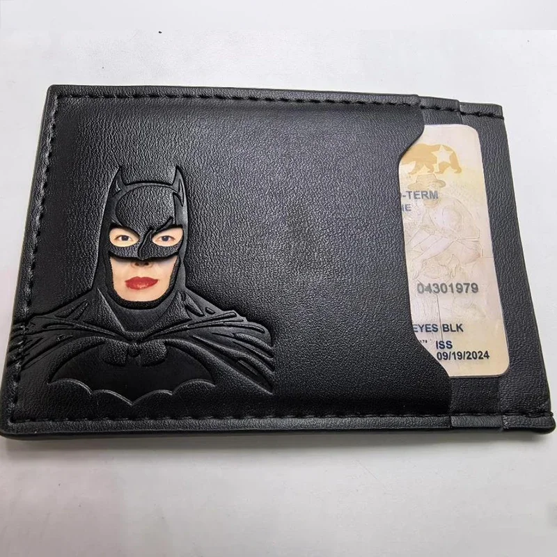 2026 New Leather Bat Wallet Personalized Superhero Mask Card Holder Bat ID Heroic Wallet Gift