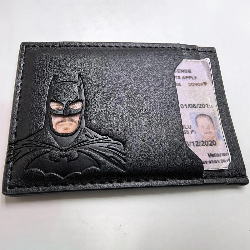 2026 New Leather Bat Wallet Personalized Superhero Mask Card Holder Bat ID Heroic Wallet Gift