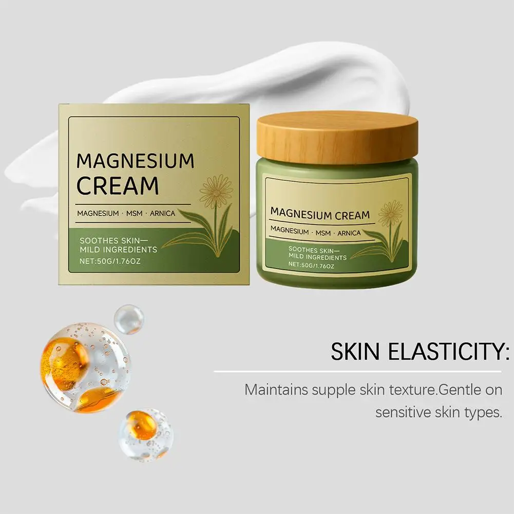 New Total Relief Soothe Magnesium Soothing Body Cream Non-Greasy Knees Muscles External Massage Care MSM  Arnica Mild Daily Care