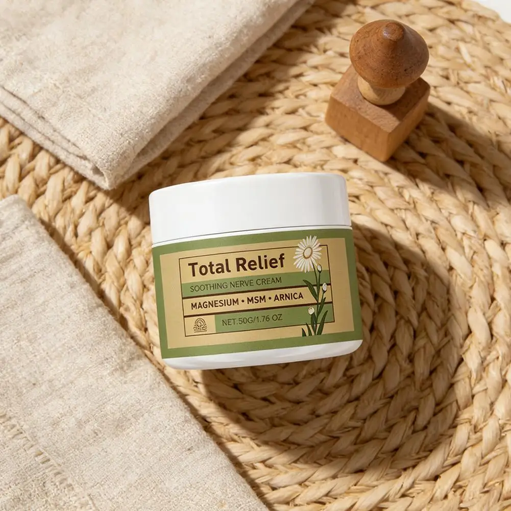 New Total Relief Soothe Magnesium Soothing Body Cream Non-Greasy Knees Muscles External Massage Care MSM  Arnica Mild Daily Care