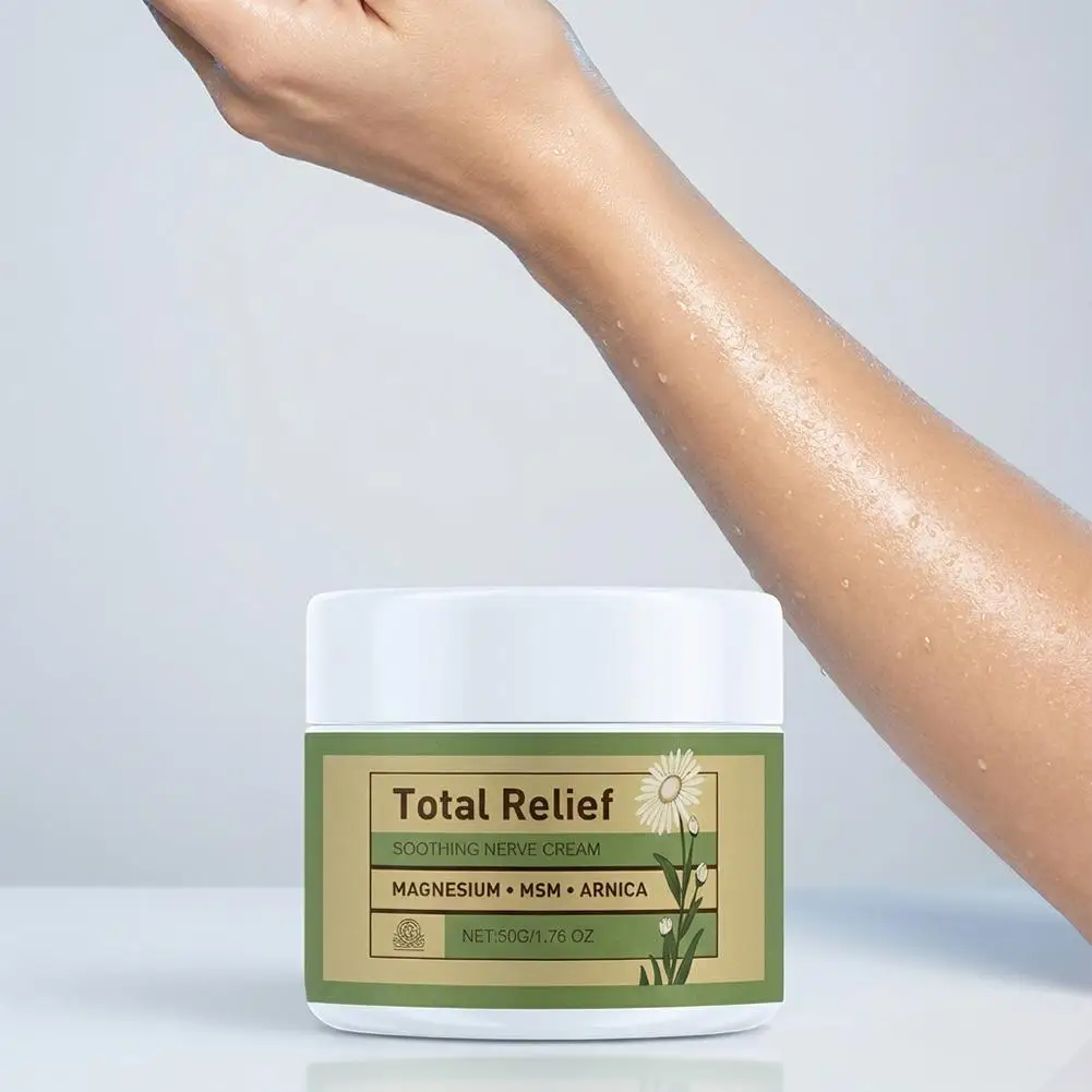 New Total Relief Soothe Magnesium Soothing Body Cream Non-Greasy Knees Muscles External Massage Care MSM  Arnica Mild Daily Care