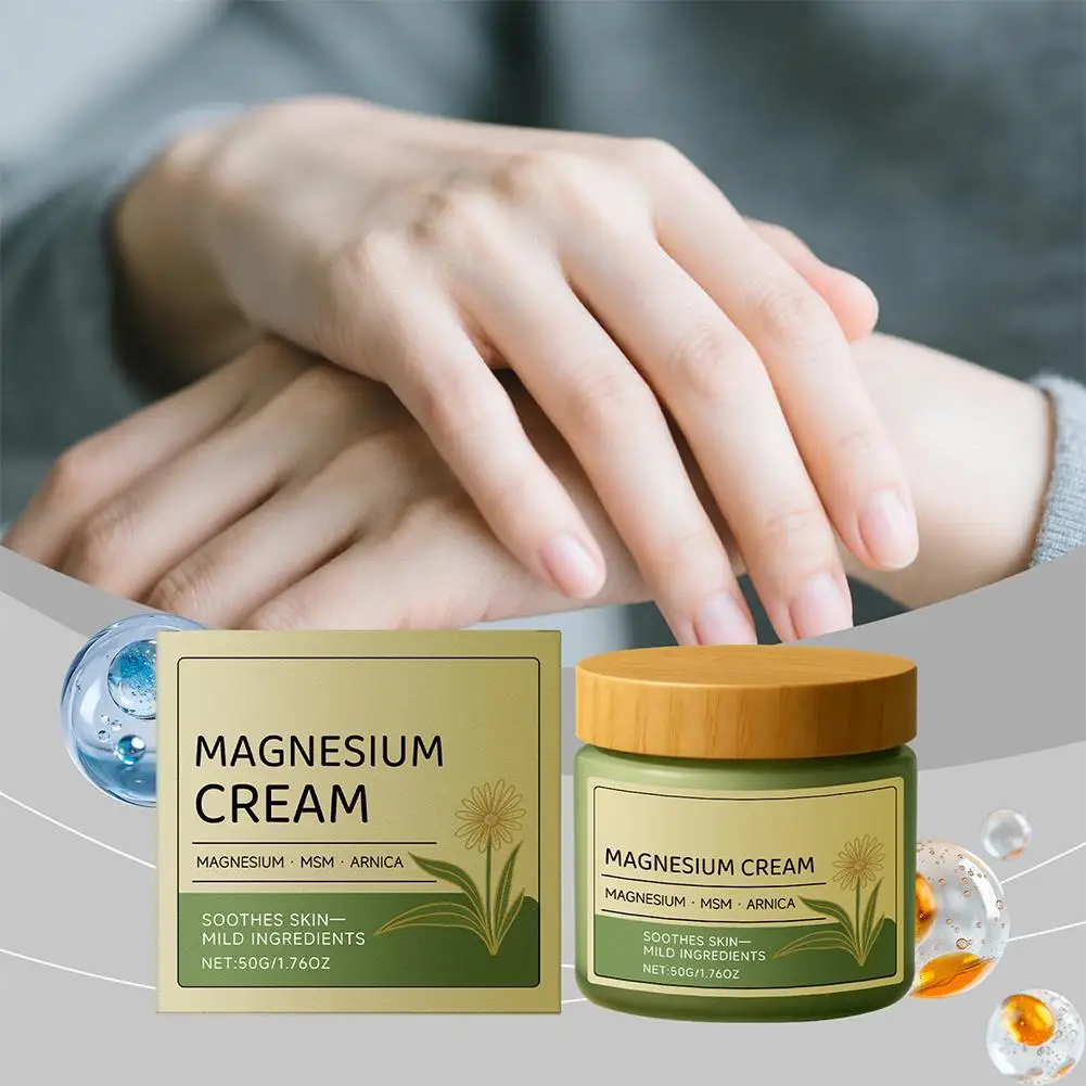 New Total Relief Soothe Magnesium Soothing Body Cream Non-Greasy Knees Muscles External Massage Care MSM  Arnica Mild Daily Care