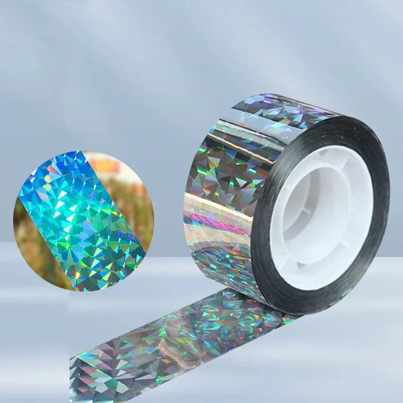50/80M Double-Sided Reflective Bird Repellent Tape Holographic Scare Ribbon Laser Deterrent for Pigeon Fox Bird Control Garden