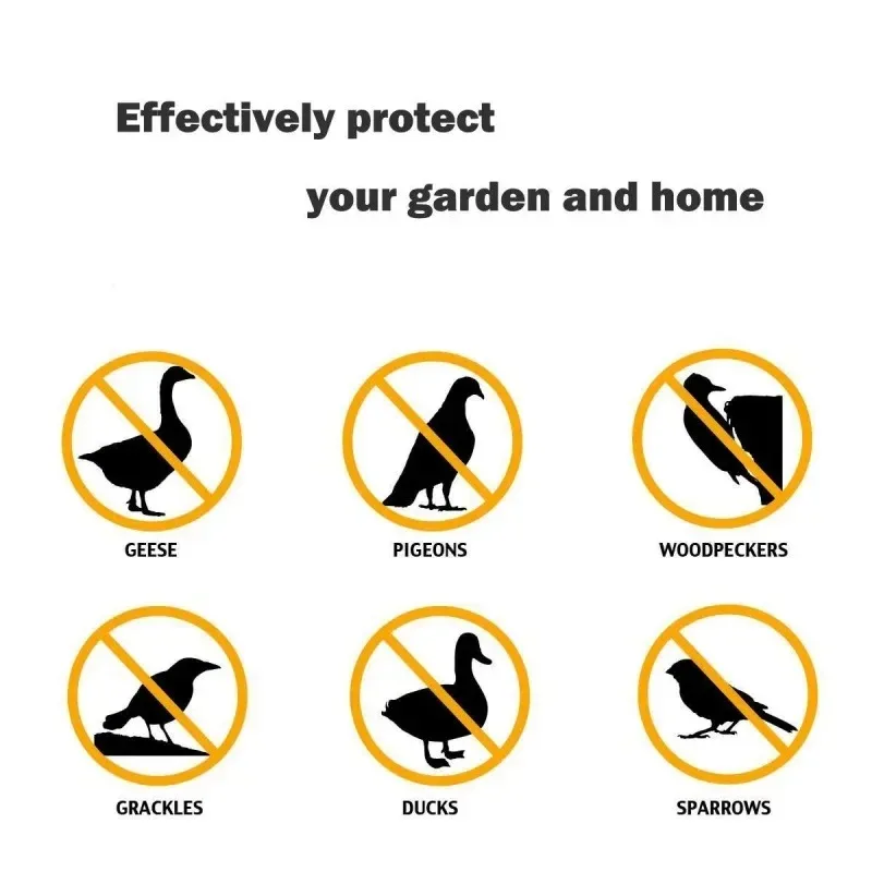 50/80M Double-Sided Reflective Bird Repellent Tape Holographic Scare Ribbon Laser Deterrent for Pigeon Fox Bird Control Garden