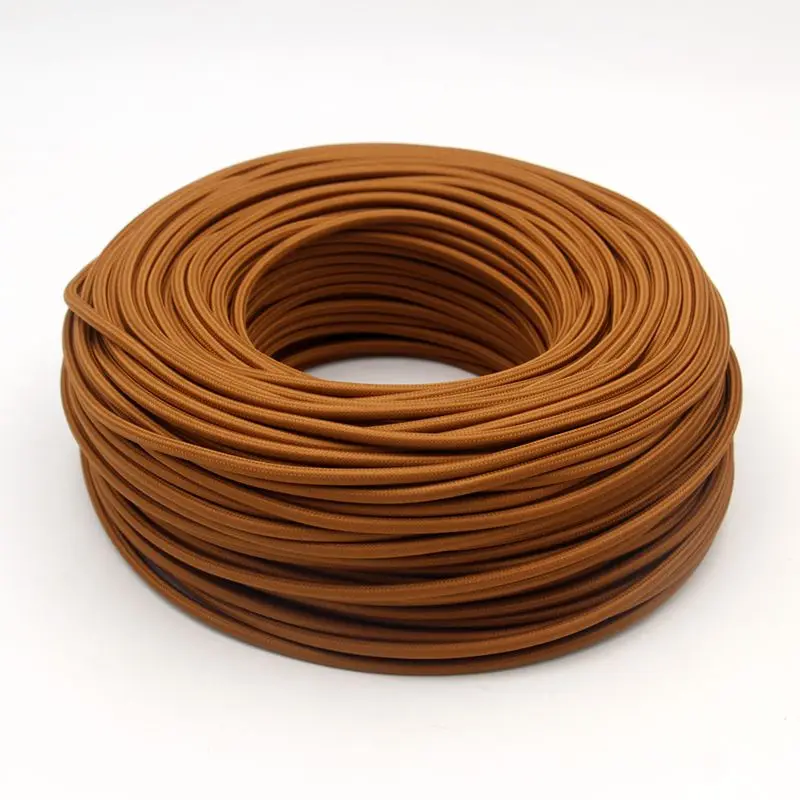 2m 3m 5m 10m 250V 2 Core 0.75mm2 Textile Electric Wire Fabric Cloth Braided Flex Cable Vintage Lamp Cord