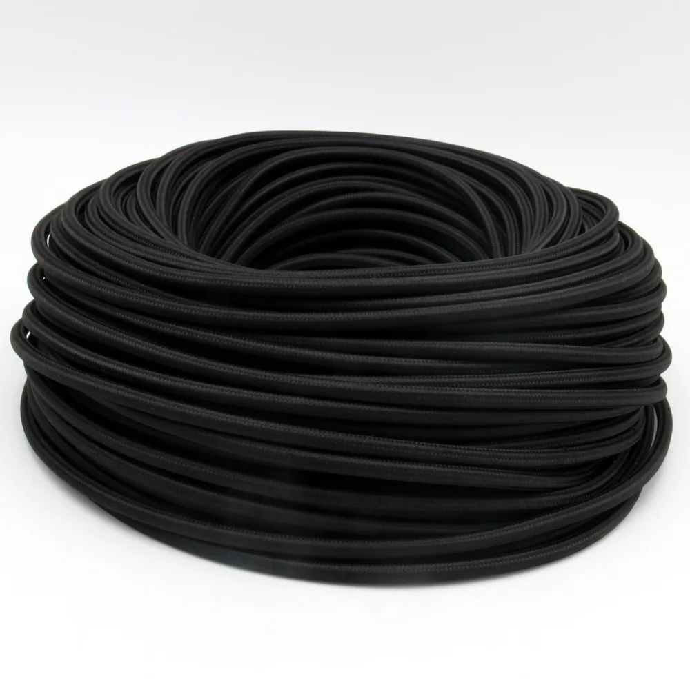 2m 3m 5m 10m 250V 2 Core 0.75mm2 Textile Electric Wire Fabric Cloth Braided Flex Cable Vintage Lamp Cord