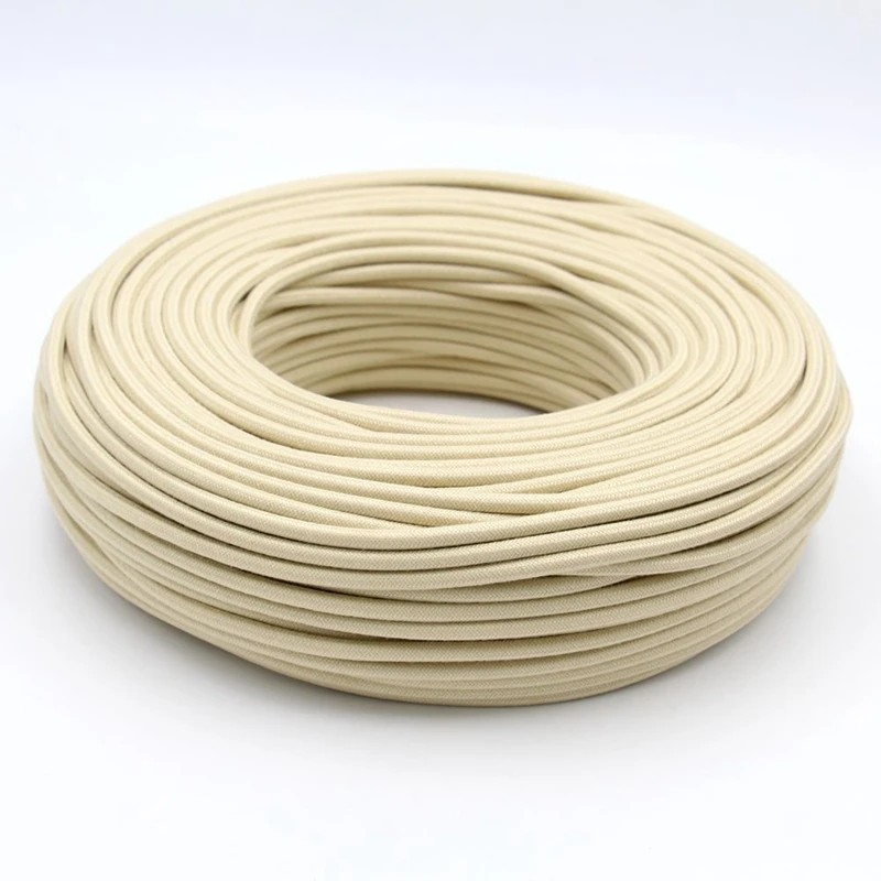 2m 3m 5m 10m 250V 2 Core 0.75mm2 Textile Electric Wire Fabric Cloth Braided Flex Cable Vintage Lamp Cord