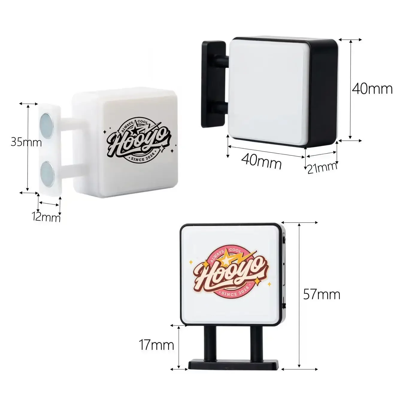 LED Coffee Bar Fridge Magnet with Light Creative Pegboard Decor for Home and Cafe Illuminated Sign