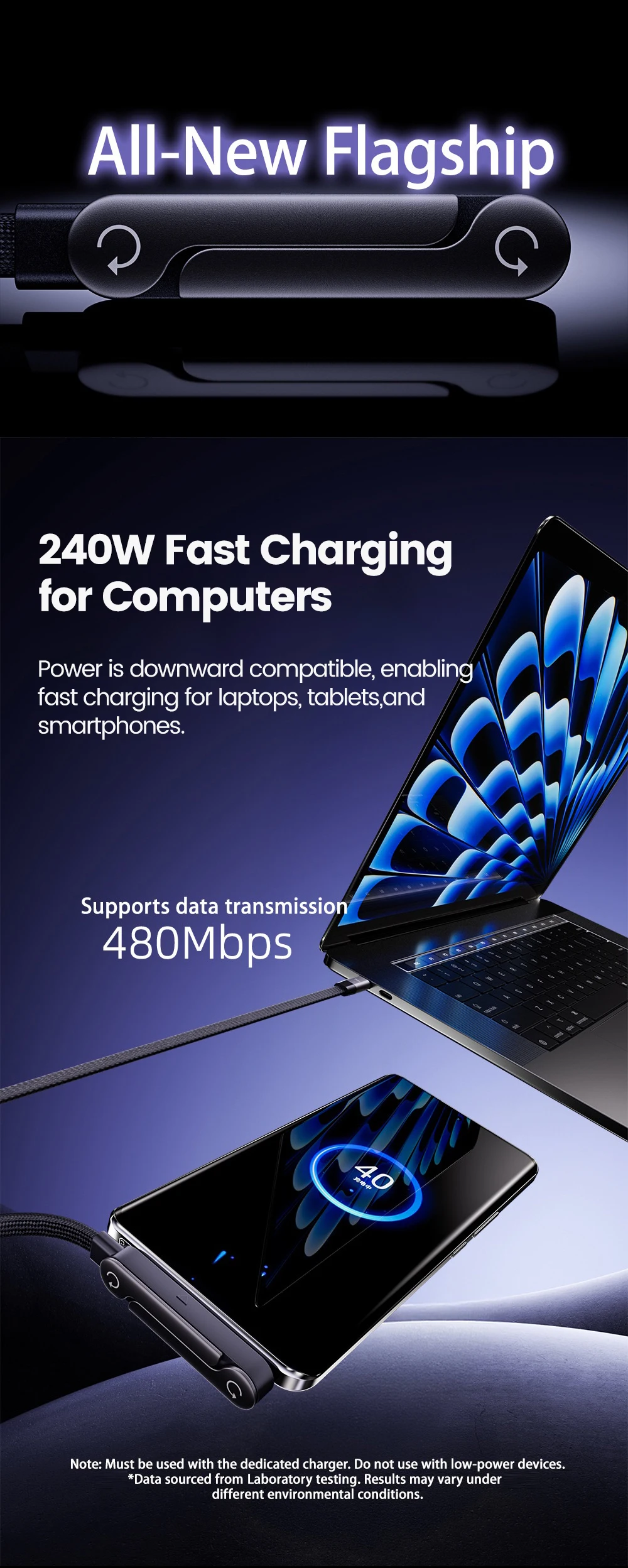 3/1pcs 240/65w Fast Charging Foldable Bracket Data Cable 2-in-1 Data Wire Foldable Phone Stand Type-C to Type-C /USB-A to Type-C