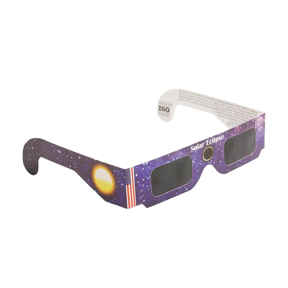 Wholesale 1/3/5/10/100Pcs Paper Solar Eclipse Glasses Safe For Direct Sun Viewing Observe Total Eclipses Partial Eclipse