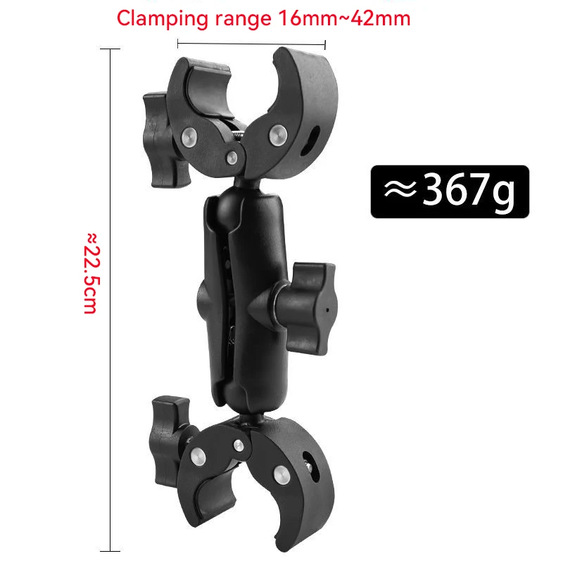 Double Clamp Camera Mount Arm Clip Crab Support Motorcycle Handlebar Pole Bracket For GoPro Hero Insta 360 DJI Sport Accessories