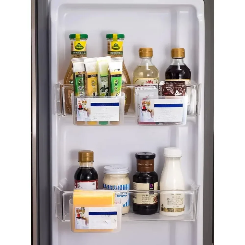2Pcs Sliced Cheese Holder for Fridge, Refrigerator Side Door Organizer, Hanging Storage for Kitchen, Storing Seasoning Box