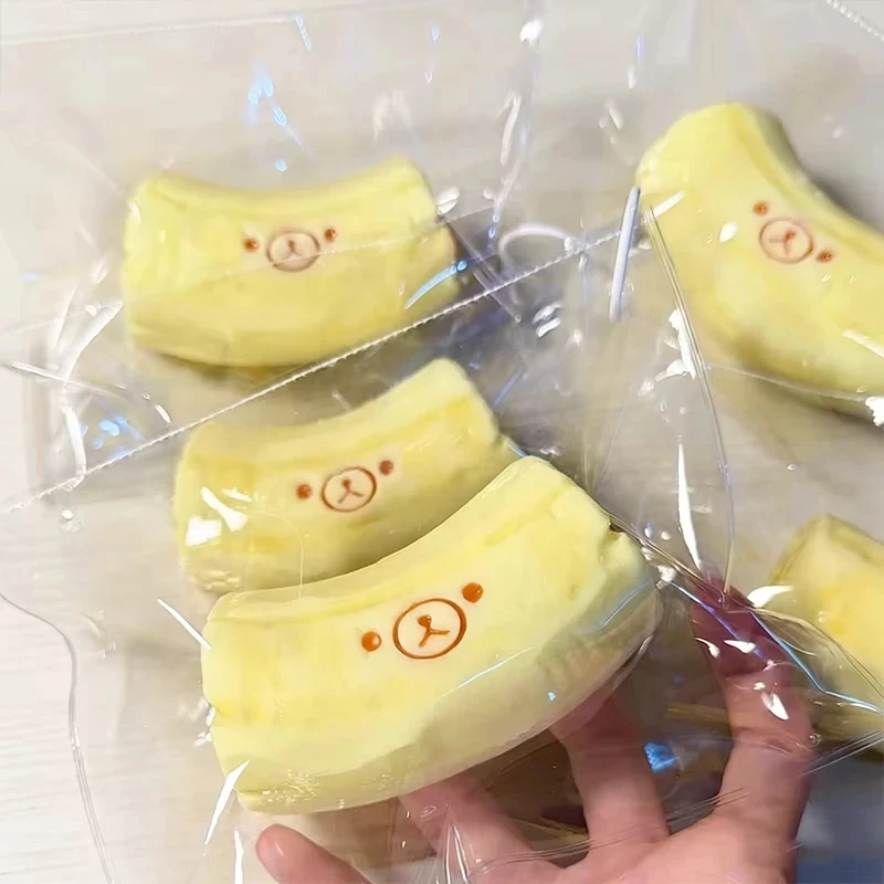 Squishy Banana Bear Shaped Supplies Handmade Butter Texture Adults Relieve Stress Kids Birthday Party Gift Food Grade Silicone