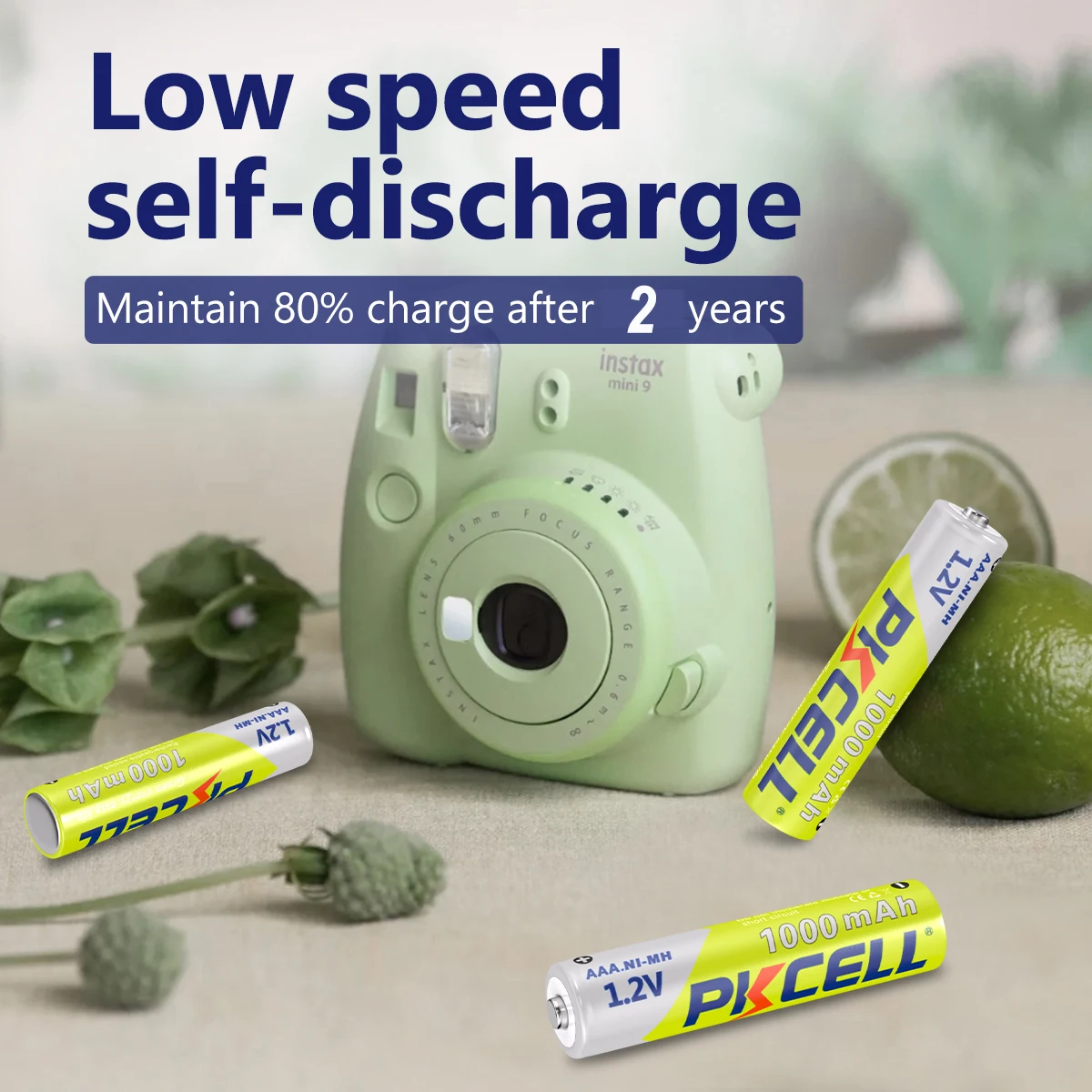 8PC PKCELL AAA Battery 1.2V 1000mah Ni-MH AAA Rechargeable Batteries and 2PC Battery Box for Clock Toys Flashlight