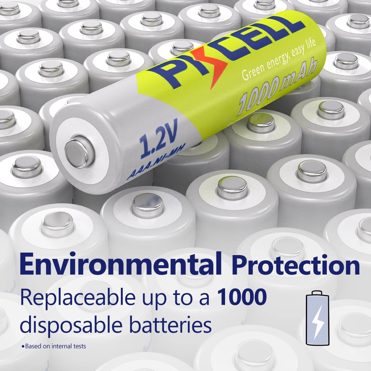 8PC PKCELL AAA Battery 1.2V 1000mah Ni-MH AAA Rechargeable Batteries and 2PC Battery Box for Clock Toys Flashlight