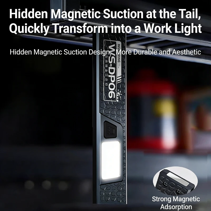 LED Keychain Flashlight Type C Rechargeable 600LM Portable Mini Torch Pocket Lantern Flood Work Light With Magnet For Emergency