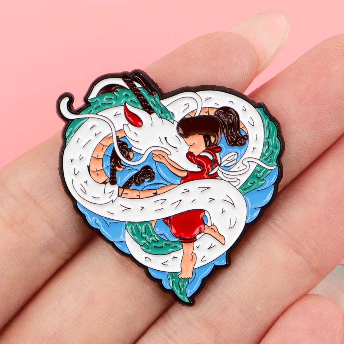 2pcs Cool Dragon Enamel Pin Set Cartoon Anime Brooch For Coat Women's Brooches Fashion Lapel Badges Jewelry Gift for Friends