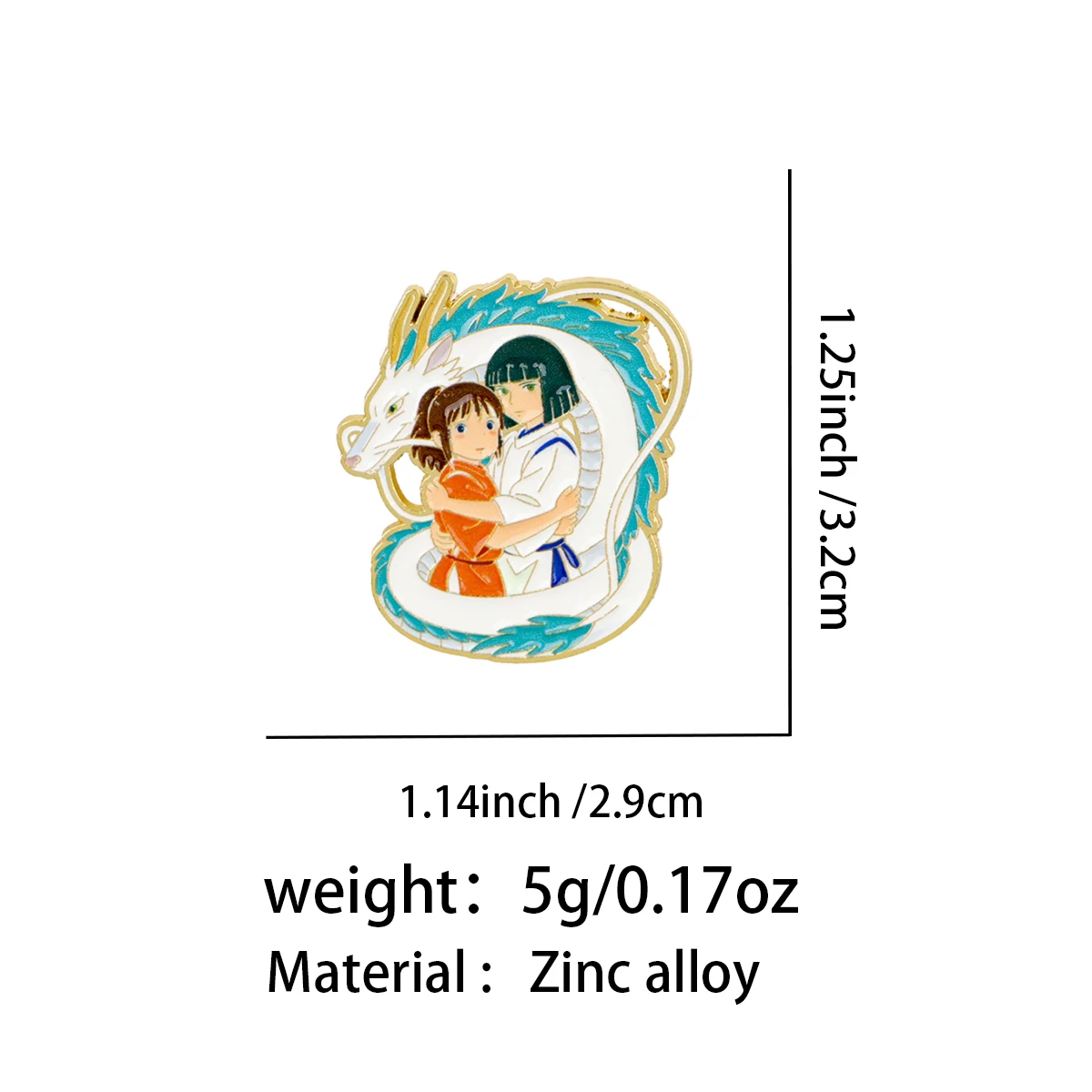 2pcs Cool Dragon Enamel Pin Set Cartoon Anime Brooch For Coat Women's Brooches Fashion Lapel Badges Jewelry Gift for Friends