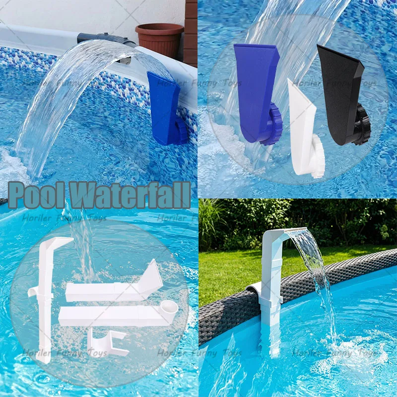 Pool Fountain Direct Mounting Compatible With Bestway or Intex Nozzles Pool Waterfall Easy To Install, Suitable for Pool Parties