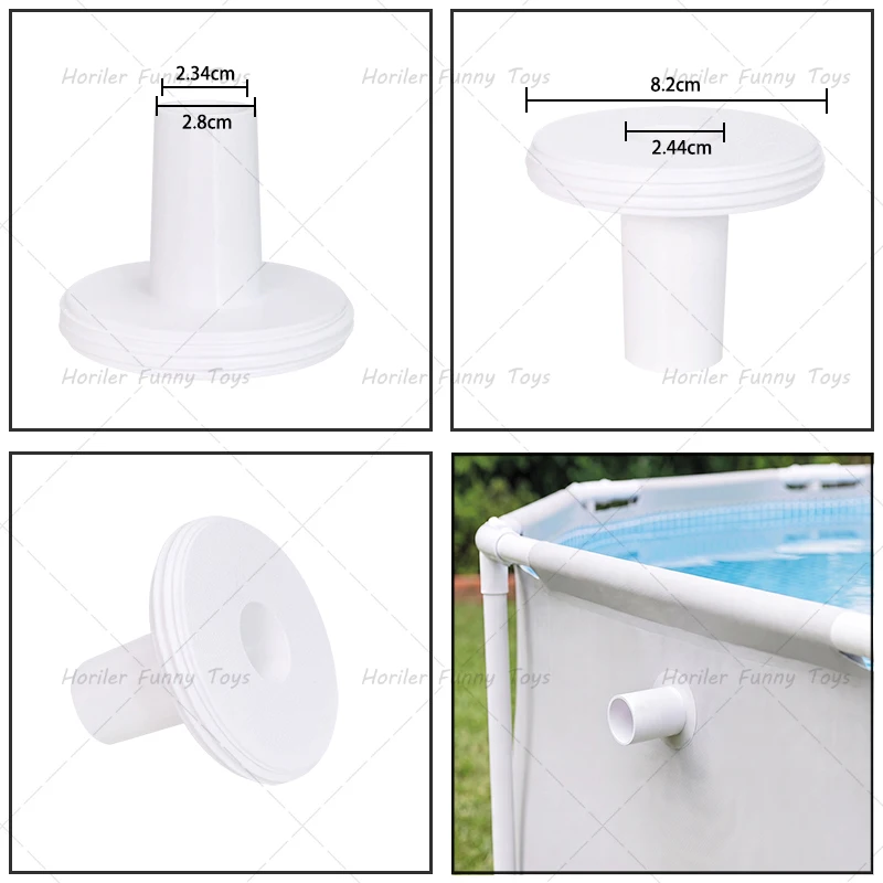 Pool Fountain Direct Mounting Compatible With Bestway or Intex Nozzles Pool Waterfall Easy To Install, Suitable for Pool Parties