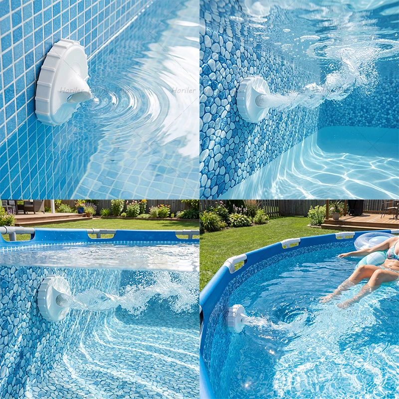 Pool Fountain Direct Mounting Compatible With Bestway or Intex Nozzles Pool Waterfall Easy To Install, Suitable for Pool Parties