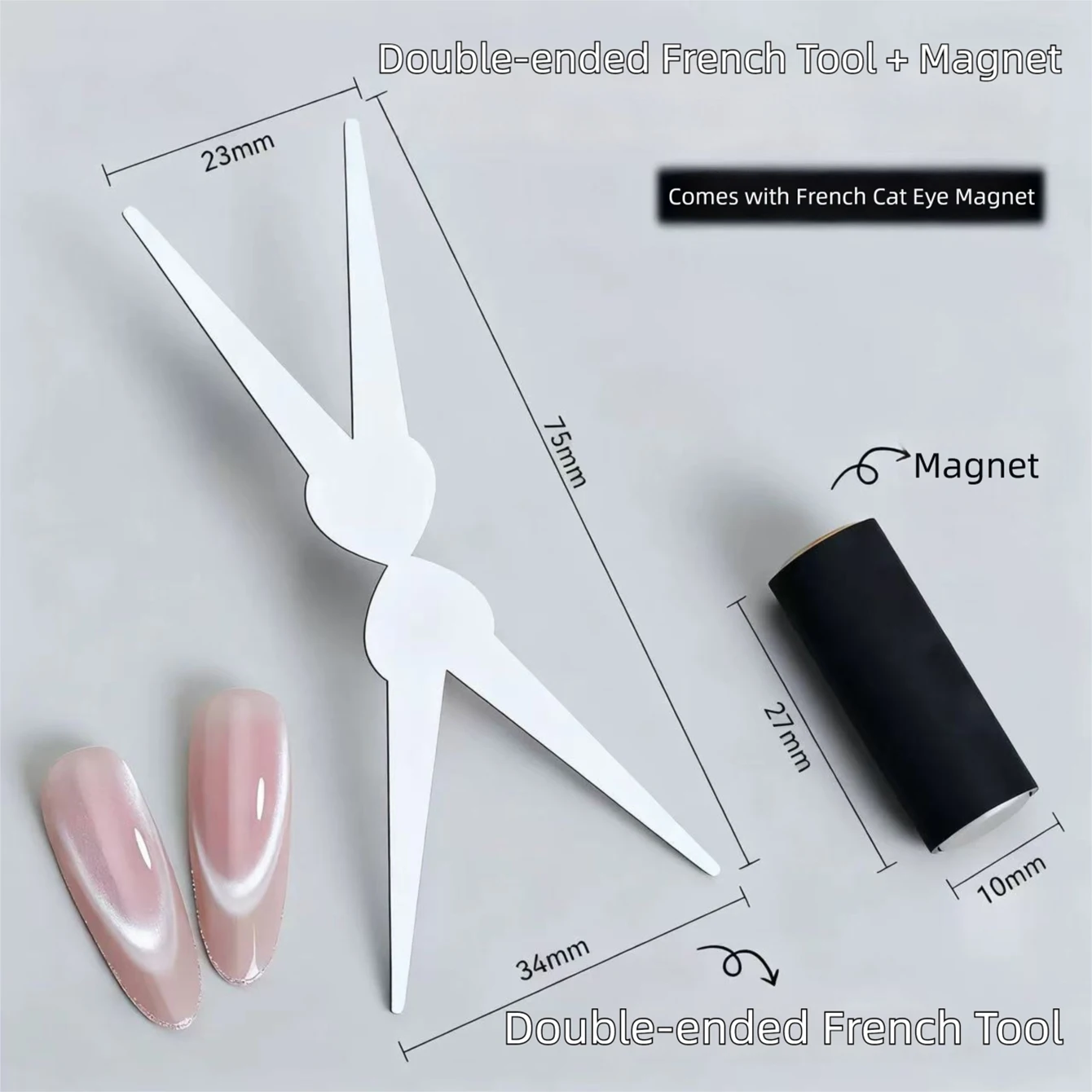 MIANEL New Upgrade 3-Second Hollow Cat Eye Magnet Strong Power Ring Magnet Fast Black Hole Effect for Magnetic Nail Art Beginner