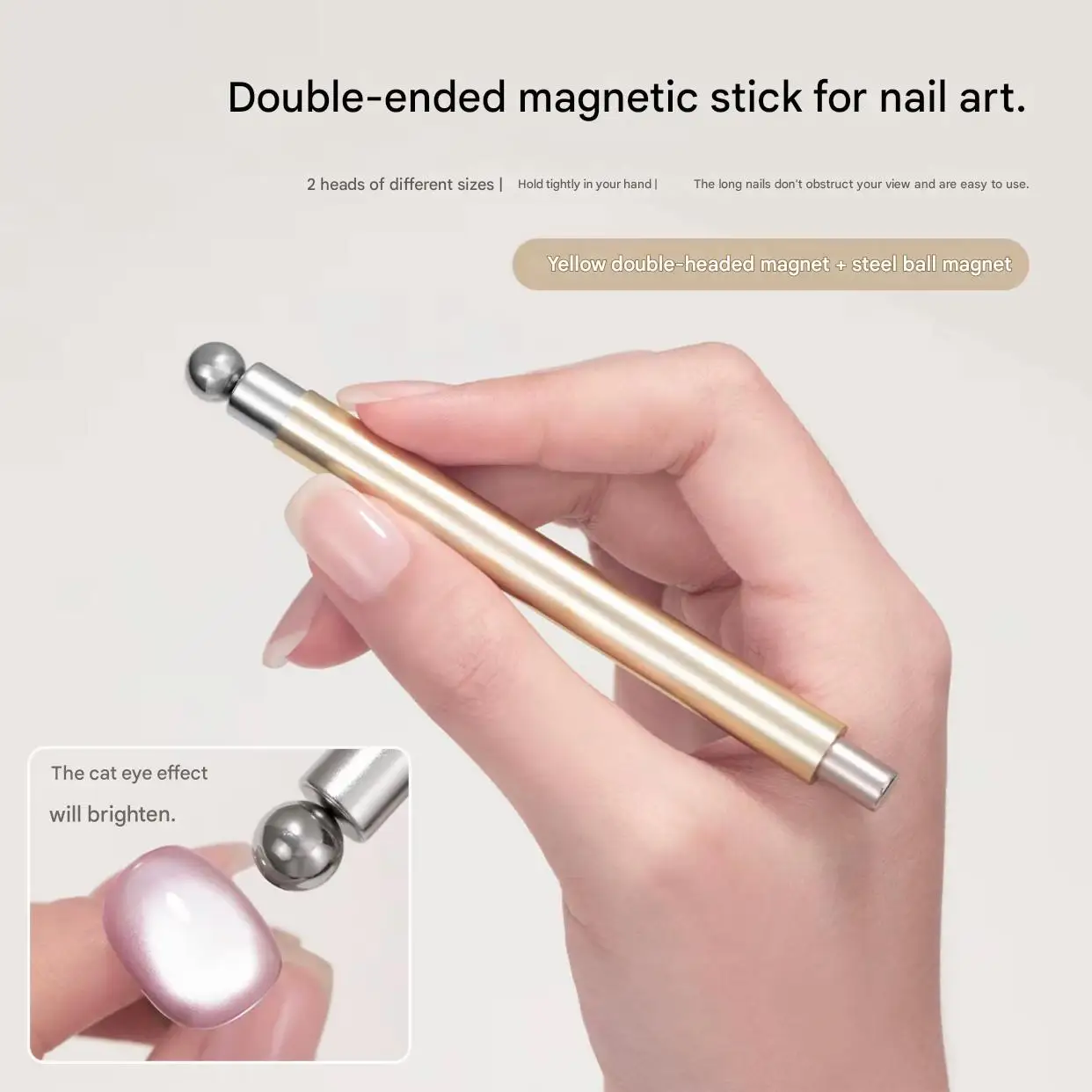 MIANEL New Upgrade 3-Second Hollow Cat Eye Magnet Strong Power Ring Magnet Fast Black Hole Effect for Magnetic Nail Art Beginner