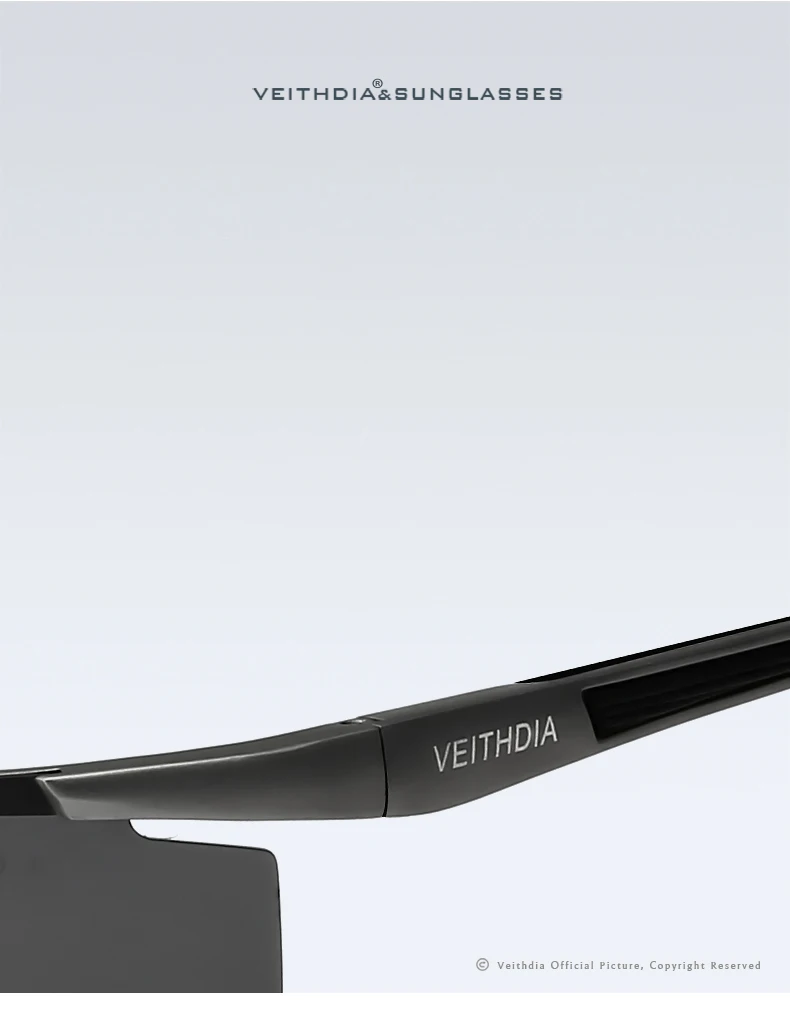 VEITHDIA Aluminum Magnesium Men's Sunglasses Polarized UV400 Coating Mirror Sun Glasses Outdoor Male Eyewear Accessories 6588
