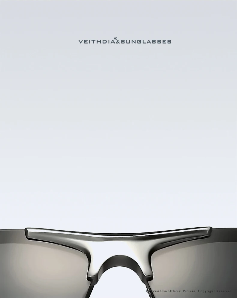 VEITHDIA Aluminum Magnesium Men's Sunglasses Polarized UV400 Coating Mirror Sun Glasses Outdoor Male Eyewear Accessories 6588