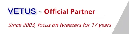 VETUS ESD-259A Interchangeable Head Anti-static Tweezers Stainless Steel Body Anti-static Carbon Fiber Conductive Plastic Head