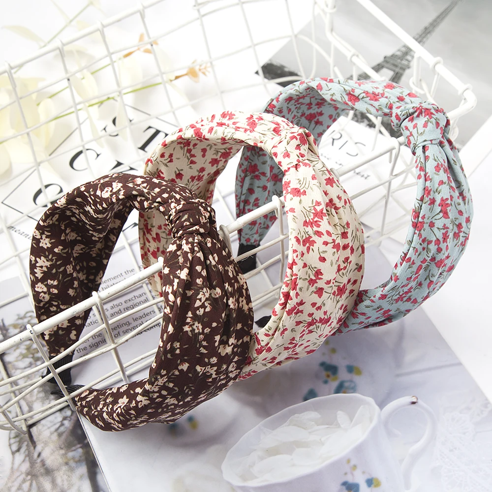 Fashion Print Leopard Headband Wide Cross Women Hairband Elastic Bow Hair Hoop Bands Bezel Top Knot Girls Hair Accessories