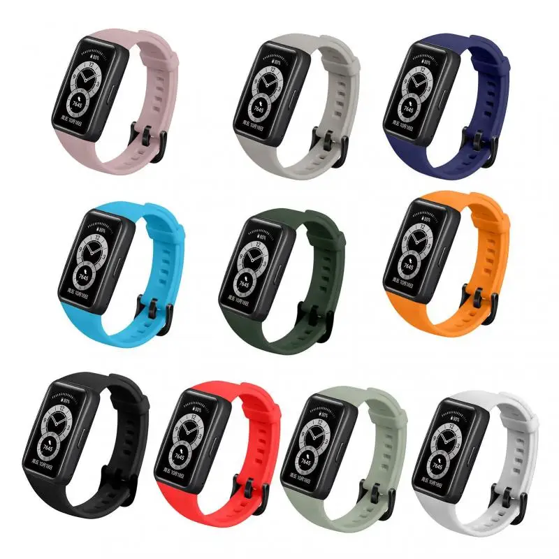 19 Colors Silicone strap Compatible with Huawei Band 6/Honor Band 6 Replacement smart bracelet strap for Huawei Band 6 strap
