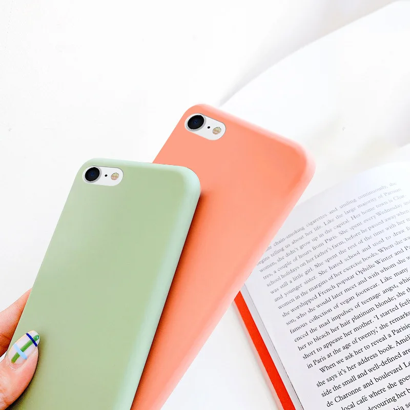 Candy Color Silicone Phone Case Funda For iphone 6 6s 7 8 Plus SE 2020 X XR Xs Max 11 12 13 14 Pro Max Soft Back Cover Fundas