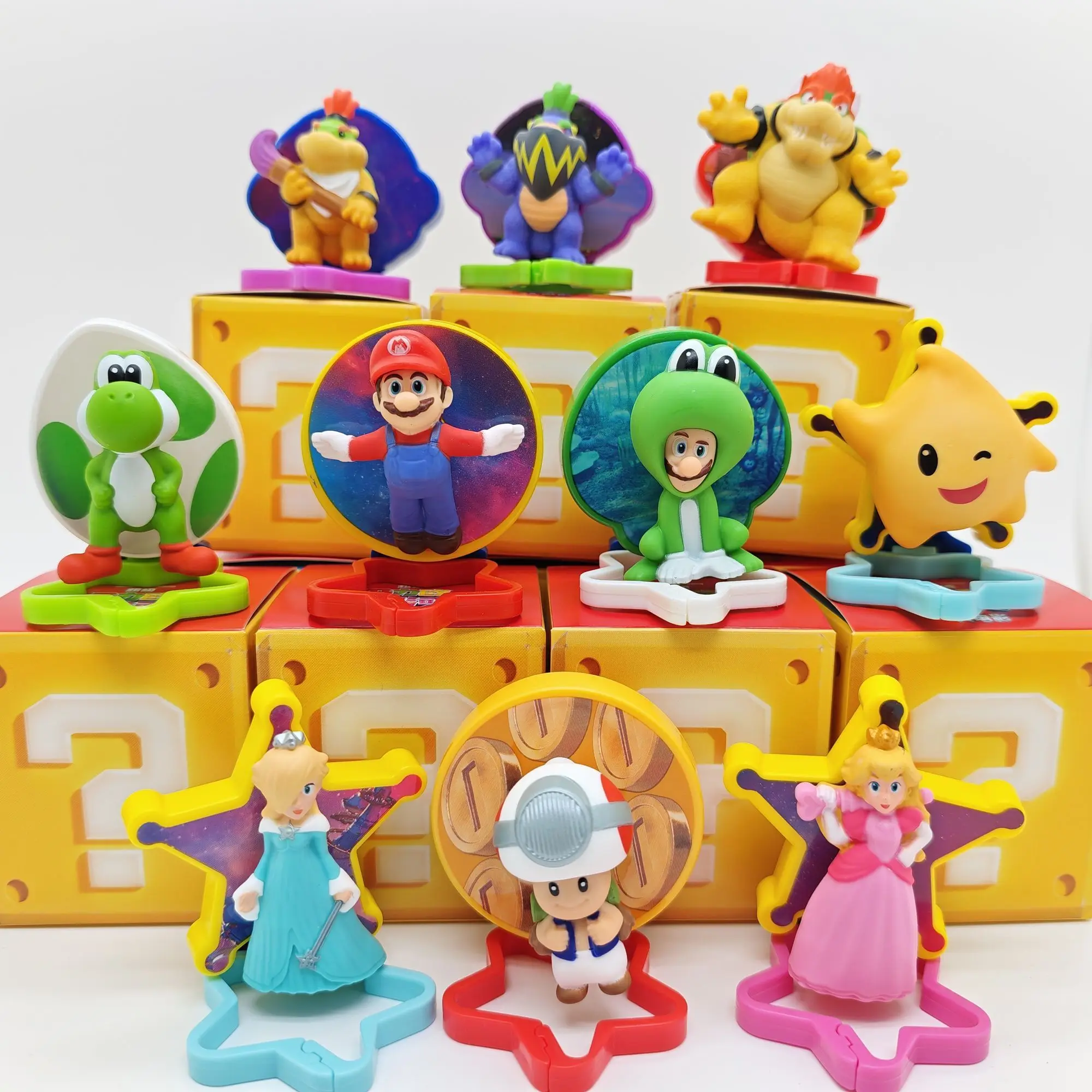 2026 Mcdonald'S Latest Style Happy Meal The Super Mario Bros Pendant Figure Yoshi Rosalina Statue Collection Model Doll Toy Gift