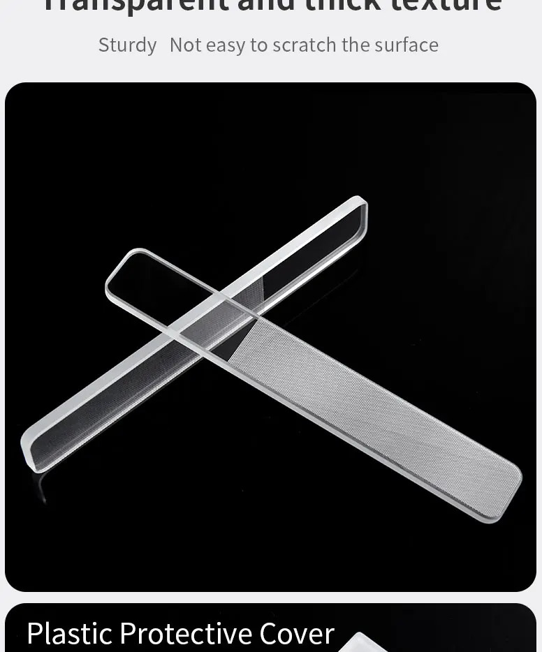 Clear Glass Nail File Buffing Grit Sanding Polishing Grinding Manicure Nail Art Tools Set Professional Glass Nano Nail Saw