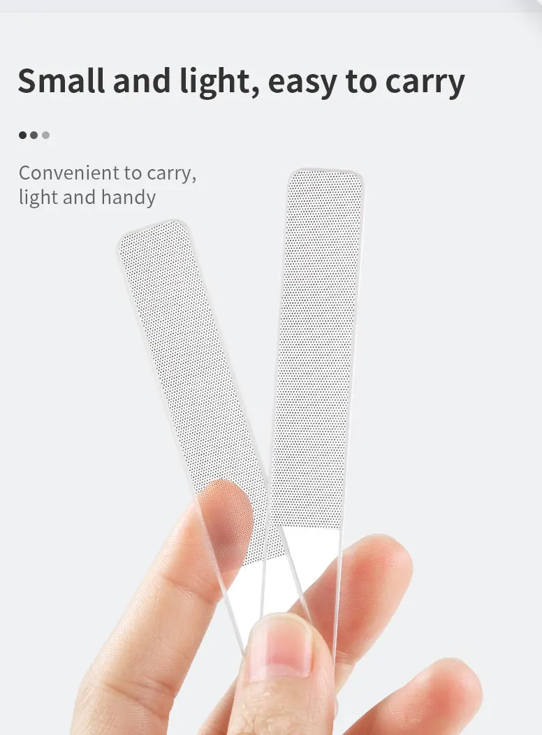 Clear Glass Nail File Buffing Grit Sanding Polishing Grinding Manicure Nail Art Tools Set Professional Glass Nano Nail Saw