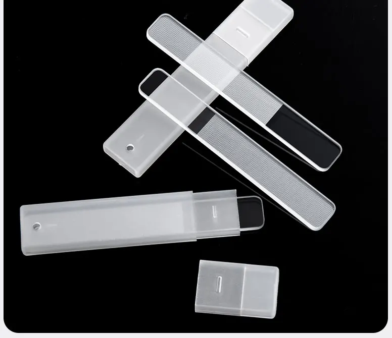 Clear Glass Nail File Buffing Grit Sanding Polishing Grinding Manicure Nail Art Tools Set Professional Glass Nano Nail Saw