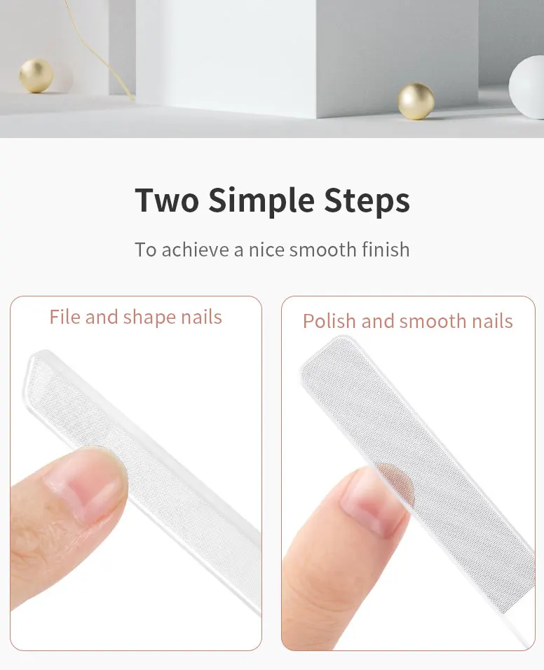 Clear Glass Nail File Buffing Grit Sanding Polishing Grinding Manicure Nail Art Tools Set Professional Glass Nano Nail Saw