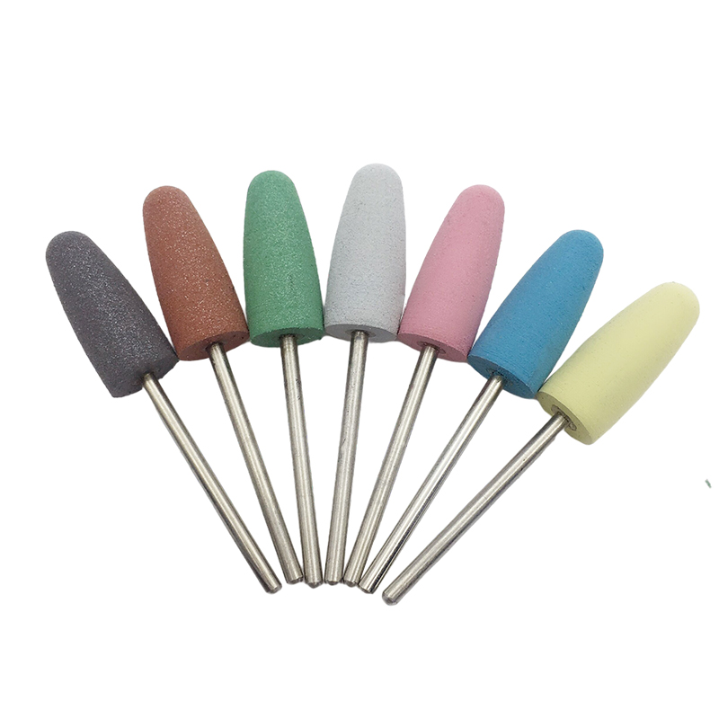 10Pcs/Lot Silicone Rubber Dental Polisher Nail Drill Milling Cutter Handpiece Grinding Machine Polishing Tools