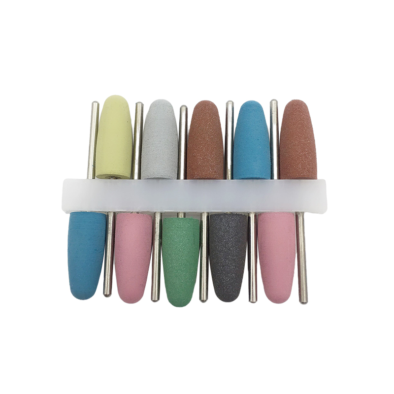 10Pcs/Lot Silicone Rubber Dental Polisher Nail Drill Milling Cutter Handpiece Grinding Machine Polishing Tools