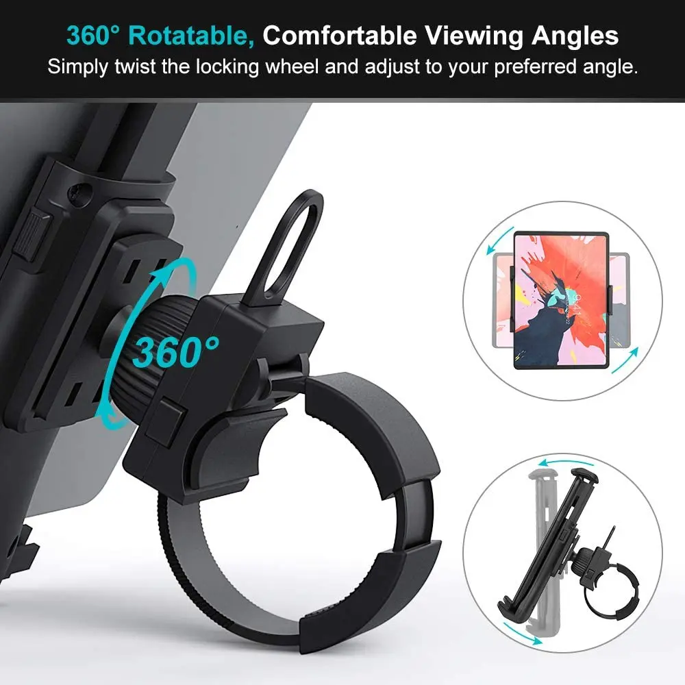 Bike Bicycle Tablet Holder Universal 4-11 Inch Indoor Gym Treadmill Handlebar Tablet Holder Stand Support For iPad iPhone
