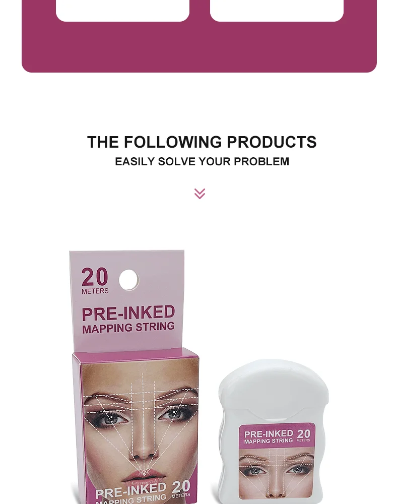 20M Mapping Pre-ink String for Microblading Eyebow Make Up Dyeing Liner Thread Semi Permanent Positioning Eyebrow Measuring Tool