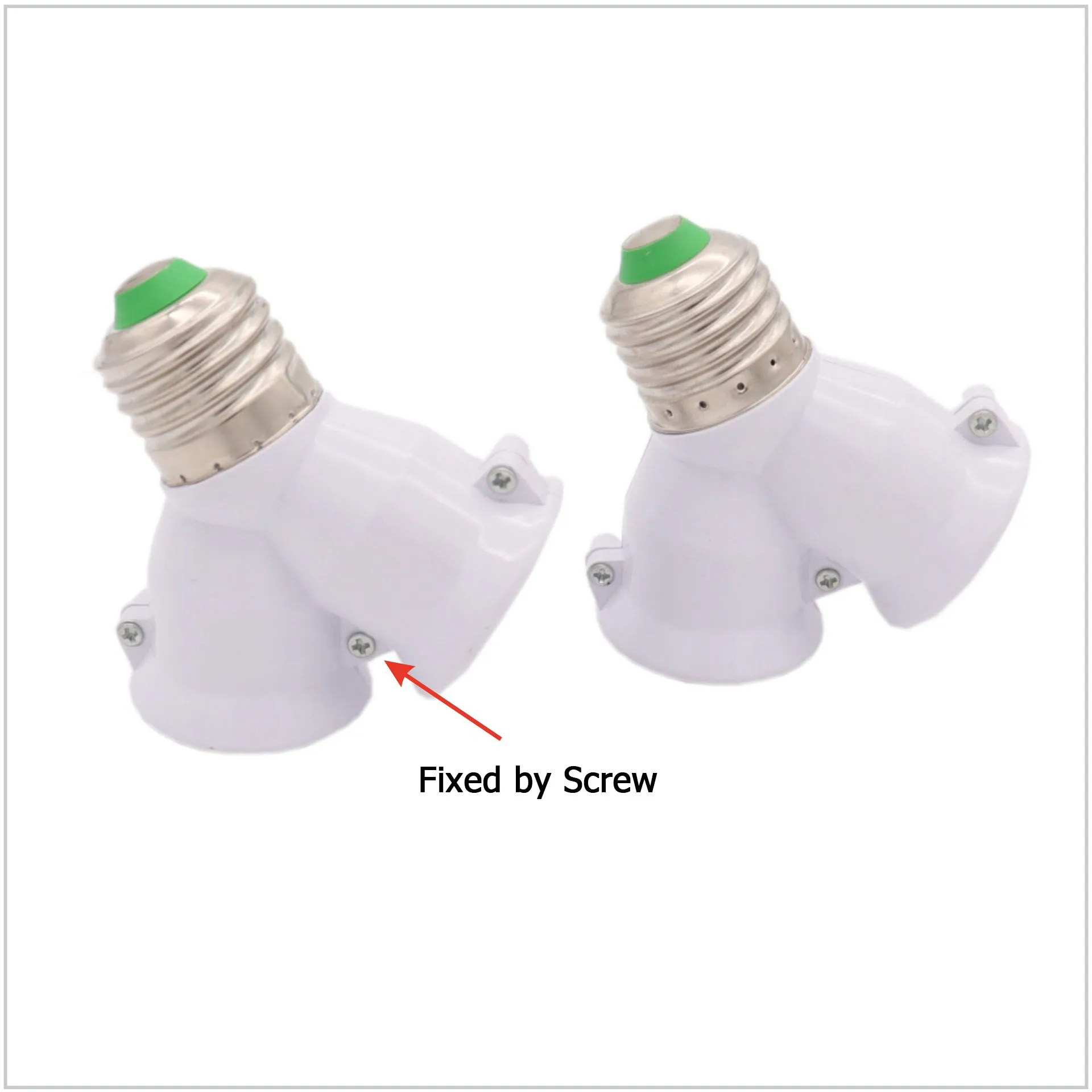 White E27 to 2 E27 Lamp Base Led Lighting Double Screw Bulb Socket Converter Saving LED Light Halogen Lamp Holder 3A