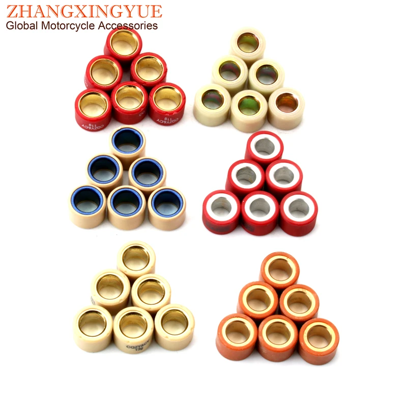 6PC PCX125 SH150 Variator Roller 7g 11g 12g 13g 16g Weights 20x15mm For Honda PCX150 SH125 NES S-Wing125 Spacy 125cc 4-Stroke