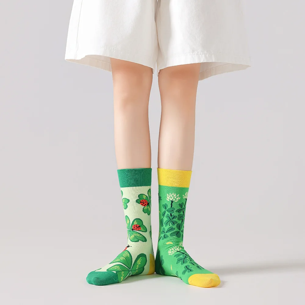 New original AB autumn and winter personalized mid tube combed cotton socks, trendy sports and casual socks