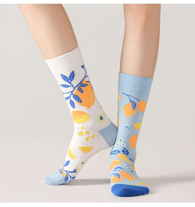 New original AB autumn and winter personalized mid tube combed cotton socks, trendy sports and casual socks
