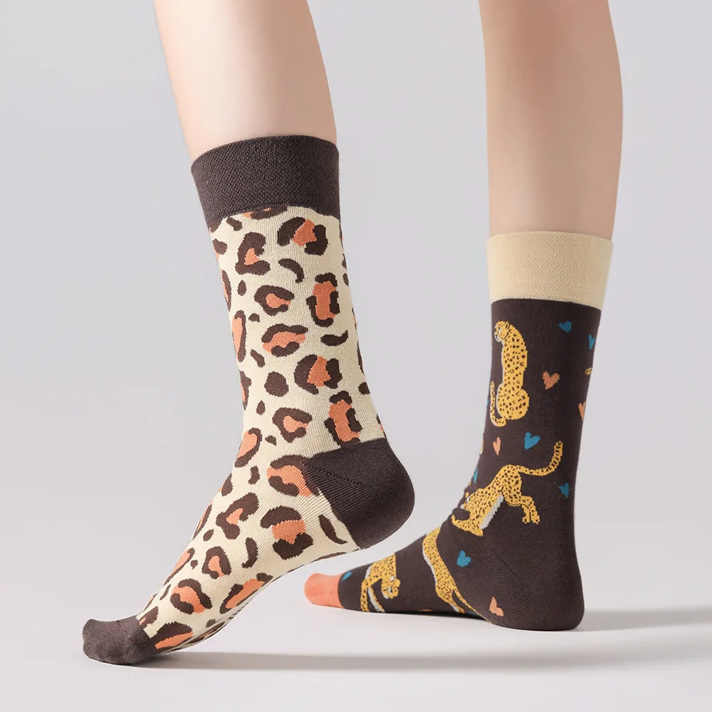 New original AB autumn and winter personalized mid tube combed cotton socks, trendy sports and casual socks
